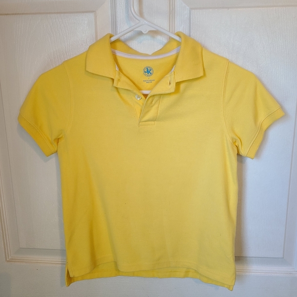 (1562) J.KHAKI Boys Casual Short Sleeve Polo Shirt,  Size: 7 Color: Yellow - Picture 1 of 13